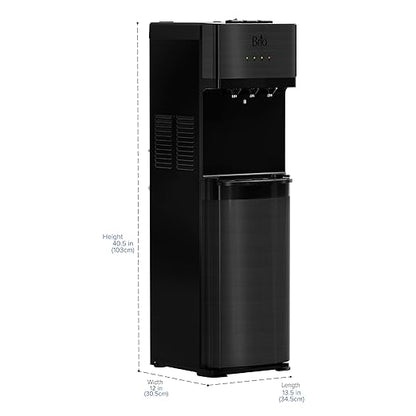 Brio Bottleless Water Cooler Dispenser w/ 2-Stage Filters (Included) removes PFAS & Microplastics for Clean Drinking Water, UL Certified | 3 Temp (Hot, Room, Cold) w/Child Safety Lock & LED Display
