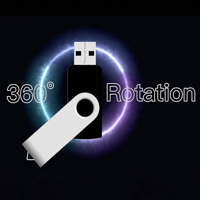 JBOS 32GB USB 3.0 Flash Drive 10 Pack - Swivel Thumb Drives in Mixed Colors