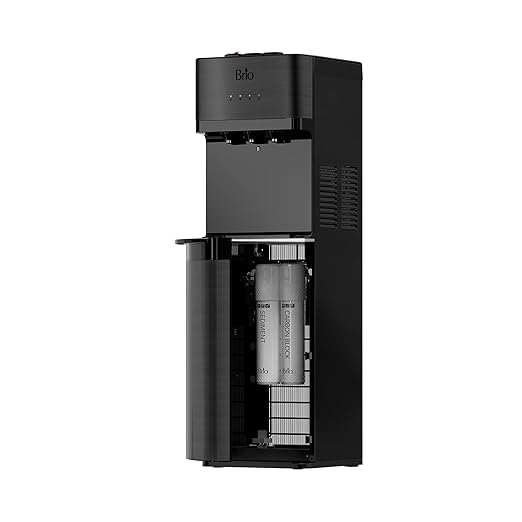 Brio Bottleless Water Cooler Dispenser w/ 2-Stage Filters (Included) removes PFAS & Microplastics for Clean Drinking Water, UL Certified | 3 Temp (Hot, Room, Cold) w/Child Safety Lock & LED Display
