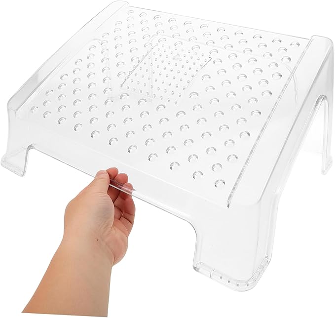 Ergonomic Plastic Foot Rest Stool for Adults Under Desk Foot Supporting Stool Angle Footstool for Office and Home Use Relieves Leg and Back Fatigue