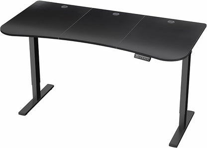 VIVO Electric 63 x 32 in Standing Desk, Memory Height Adjustment, 1B Series, Black Carbon Fiber Top Black Frame, DESK-KIT-1B1R