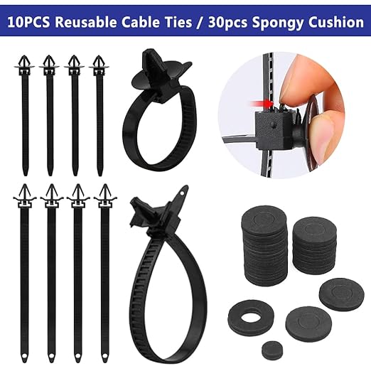 Car Push Retainer Clips 855PCS Auto Fasteners Assortment-24 Most Popular Sizes Nylon Bumper Fender Rivets with 10 Cable Ties and Blue Fastener Remover for Ford GM Toyota Honda Chrysler Benz Nissan