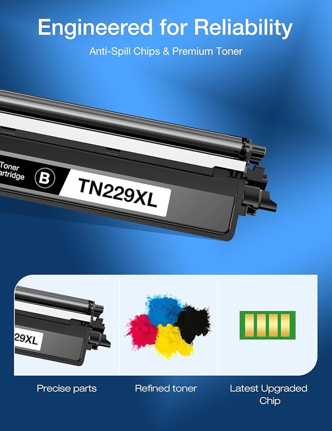 TN229XL Black Toner Cartridge Replacement for Brother TN-229XL TN 229 XL to use with MFC-L3720CDW HL-L3220CDW HL-L3280CDW HL-L3300CDW MFC-L3780CDW Printer