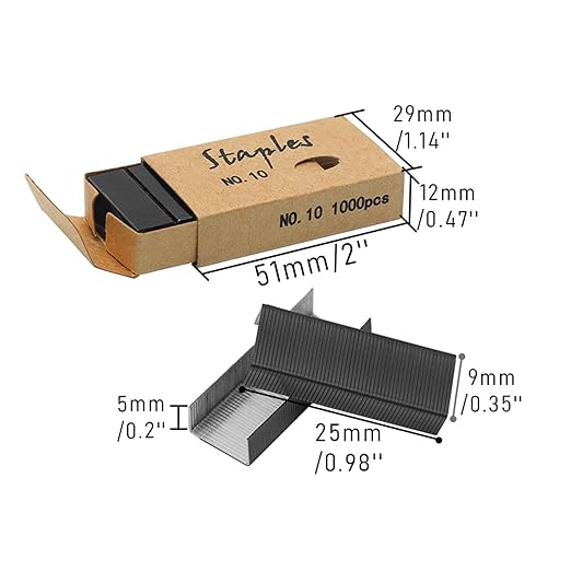 NatSumeBasics 4000 Black Staples - #10 Small Colored Staples for Mini Stapler, Smaller Than Standard Staple (Black)