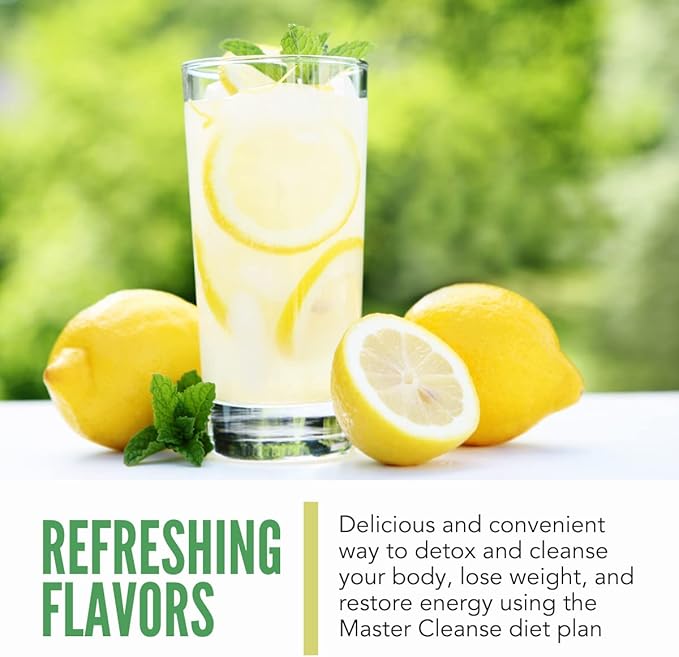 Cleanse Co- Master Cleanse Lemonade - Detox Lemonade Diet Powder - Organic, Gluten-Free - 8 oz Bulk Package- 15 Servings