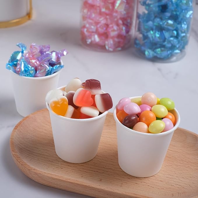 Lamosi 300 Pack 3 oz Paper Cups for Bathroom, Disposable Small Mouthwash Cup, 3oz Mini Espresso Cups for Travel, Party, Picnics, Home, Applicable to Cup Dispenser