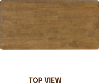 NTC Mingle Console Table 47" – Modern Desk with Drawer, Water & Heat Resistant Tabletop, Teak Look
