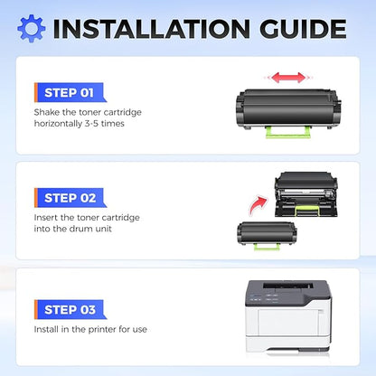 56F1H00 Toner Cartridge with chip Black Replacement for Lexmark 56F1H00 Toner Compatible for Lexmark MS321 MS421 MS521 MS621 MS622 MX321 MX421 MX521 MX522 MX622 Laser Printer dn adw adn dw ade de adhe