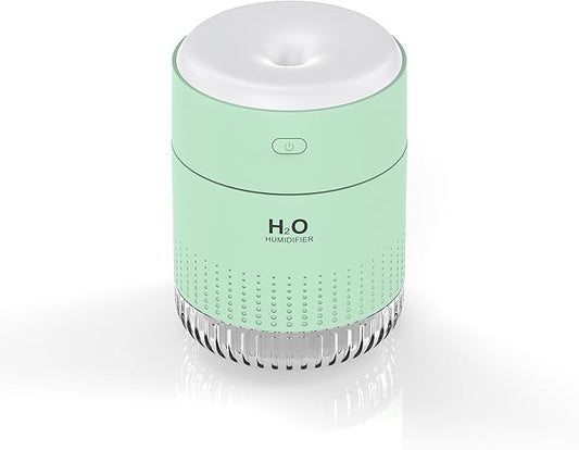 Small Humidifiers for Bedroom 350ml Mini Portable Humidifier for Travel Plants Humidifier, Humidificador for Bedroom Plants Travel Office Desk Car Light Green