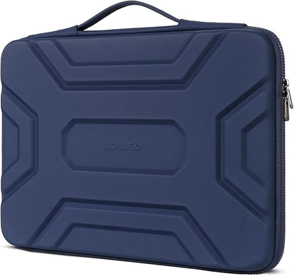 DOMISO 14 inch Laptop Sleeve with Handle Shockproof Computer Bag Waterproof EVA Protective Carrying Case for 14" HP Dell Asus Lenovo Laptop, Dark Blue