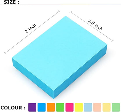 30 Pads Sticky Notes 1.5x2 Self-Stick Notes 10 Bright Multi Colors Sticky Notes 60 Sheet/Pad