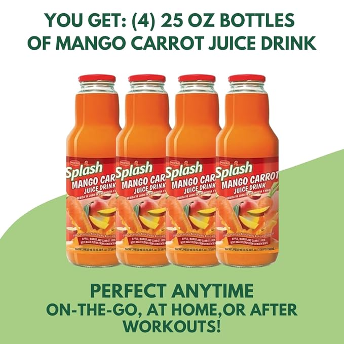 SPLASH Mango Carrot Juice Drink 750ml, 4 Pack