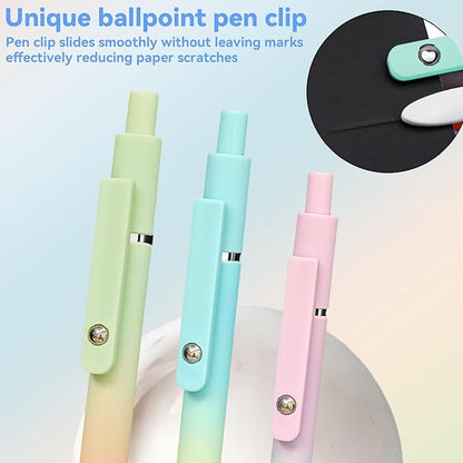 Gel Pens, 5Pcs 0.7mm Fine Point Black Ink Pens With Smooth Wirting,Office Desk Accessories,Quick Dry Pens For Journaling,Ballpoint for School Supplies, Gift for Women Men Student(Gradient)