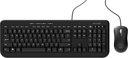 Incase Wired Desktop 600 Keyboard & Mouse Combo – Designed by Microsoft – Four Hot Keys, Spill-Resistant Keyboard, Quiet-Touch Keys, Optical Mouse, Left/Right Mouse with 800 DPI Sensor – Black