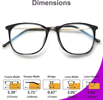 VISOONE Anti Slip TR90 Blue Light Blocking Glasses Size M Eyewear Frame with Anti Glare Eye Protection for Women GaeL