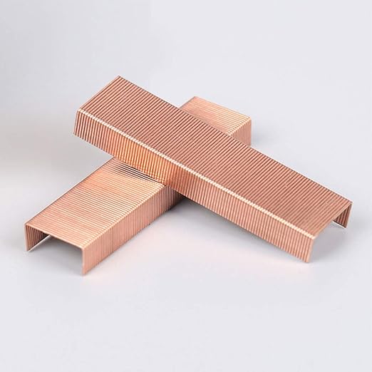 MultiBey Rose Gold Staples Stapler Refill Standard Size #12, 4 Boxes per Pack (Rose Gold)