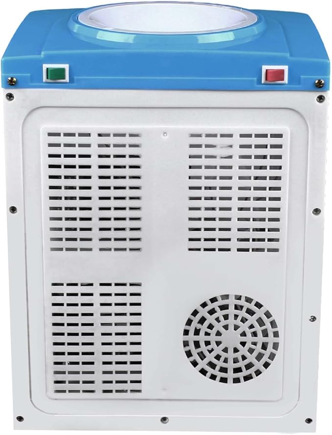 Top Loading Countertop Water Cooler Dispenser Hot and Cold Water Bedside Water Dispenser Desktop Electric Hot and Cold Dispenser for Home, Office, Dormitory Use (Blue-White)