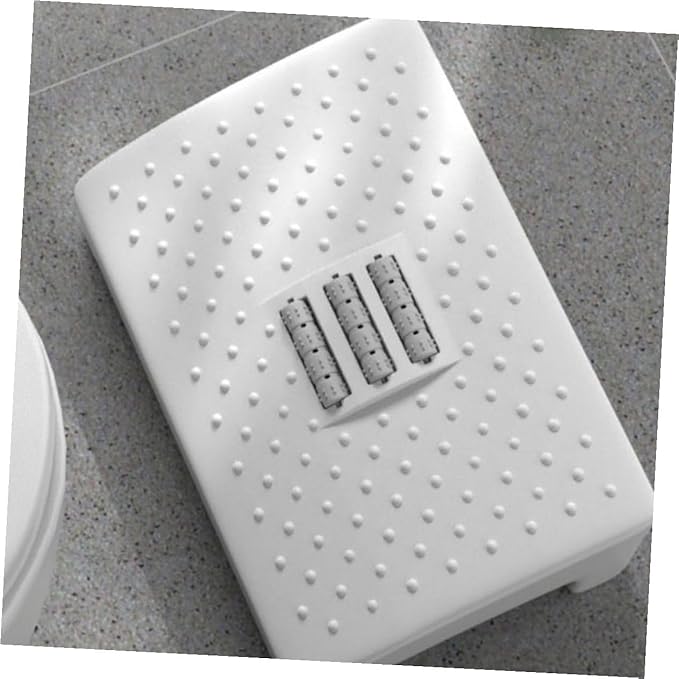 Portable White Footstool for Office and Home Stable Non-Slip Foot Rest Stool with Ergonomic Support Angle for Stress Relief Legs Feet Knees and Ankles Suitable for Desk and Piano