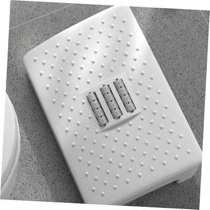 Portable White Footstool for Office and Home Stable Non-Slip Foot Rest Stool with Ergonomic Support Angle for Stress Relief Legs Feet Knees and Ankles Suitable for Desk and Piano