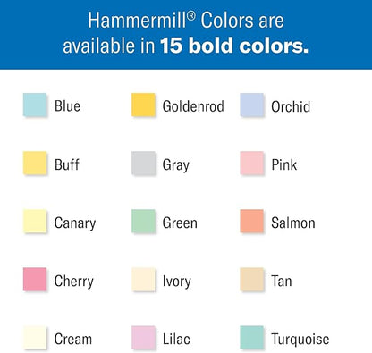 Hammermill Colored Paper, 20 lb Goldenrod Printer Paper, 8.5 x 14-1 Ream (500 Sheets) - Made in the USA, Pastel Paper, 103150R