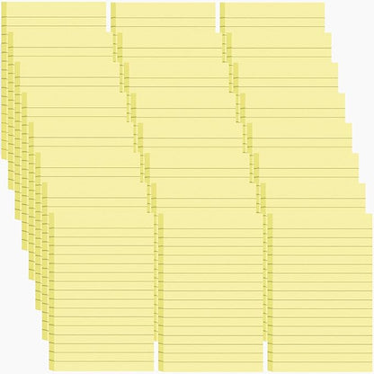 24 Pack Lined Sticky Notes 4X6 in Self Sticky Note Pads Colorful Post Stickies for Office, Home, School, Meeting, 50 Sheets/pad, Yellow