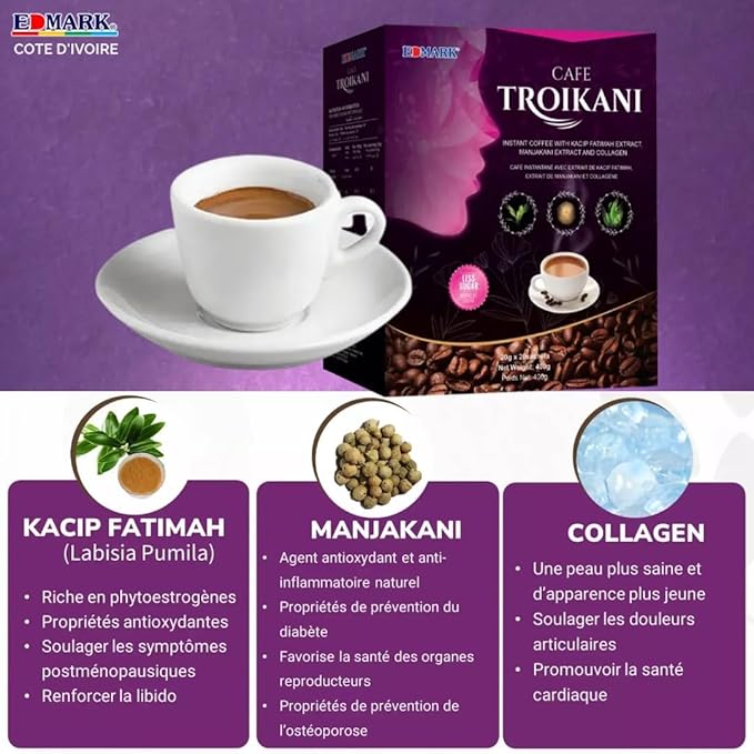 EDMARK Bubble C Instant Orange Drink, Troikani & CoCollagen Drink Bundle - 3 Pack
