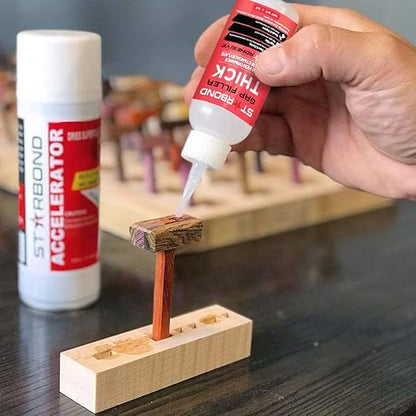 STARBOND Thick CA Glue Complete Refill Kit (453-gram) - Premium Cyanoacrylate Glue for Mitre Joint Bonding, Woodworking, Carpentry, Archery Fletching, 16 oz