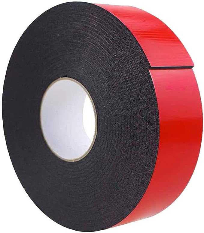 ToLanbbt Double Sided Foam Tape 2.36In x 33FT, Mounting Tape Heavy Duty, Strong Adhesive Weatherproof Seal Strips for DIY Craft Picture Poster, Car & Gap Filling Mountings, Home Office Decor (Black)