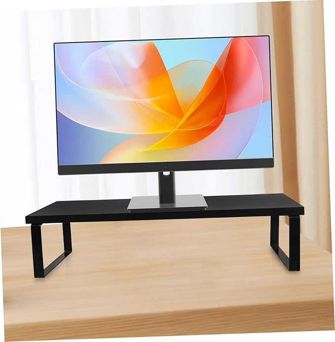 Computer Monitor Stand Riser Laptop Riser for Desk with Strong Load Capacity and Smooth Edges to Posture and Work Efficiency Black