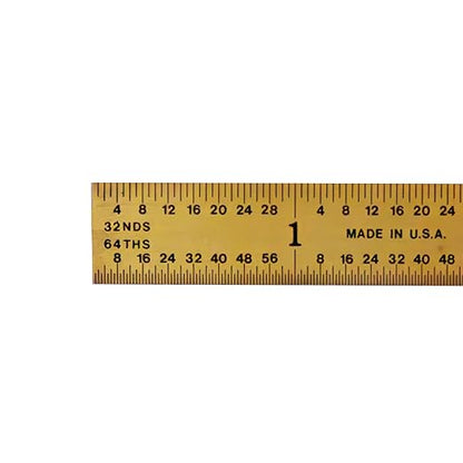 PEC Tools 6&12-Inch Titanium Nitride Coated Machinist Ruler Set, 4R Graduations: 1/8", 1/16", 1/32", 1/64", TiN Coating Engineer Ruler, Extreme Scratch Resistant, Value Bundle Pack, Made in USA