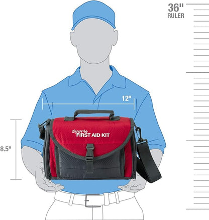 24/7 First Aid Coaches' First Aid Kit, Sports First Aid Kit Duffel Bag for Basketball, Baseball, Football, Volleyball, and Soccer Coaches, 189 Pieces