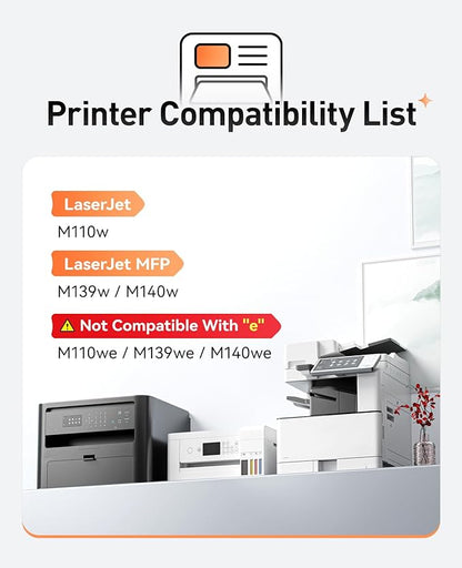141A Toner Cartridge 2-Black Replacement for HP 141A W1410A 141X W1410X Toner Compatible for HP Laserjet Pro M110w MFP M140w M139 Printer Ink M110we M140we M139we Laser All-in-One with chip High Yield