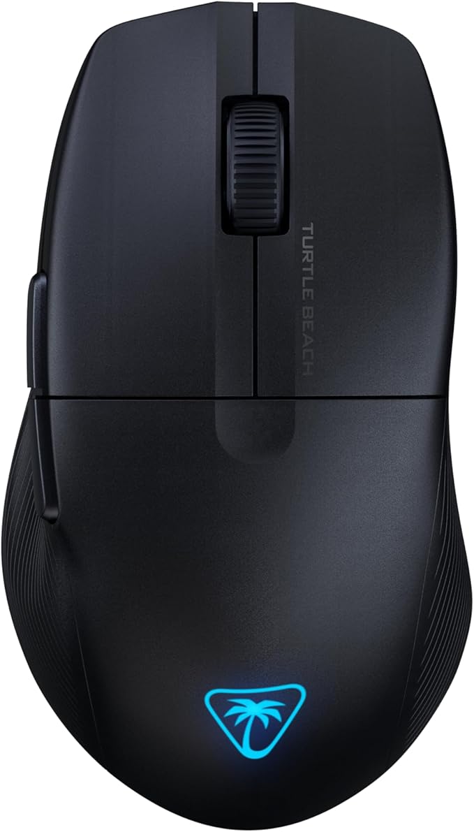 Turtle Beach Pure Air - Ultra-Light Wireless Ergonomic RGB Gaming Mouse, 26K DPI Optical Sensor, 125 Hour Battery, Dual Wireless System, Titan Optical Switches, Bluetooth, RGB Illumination - Black
