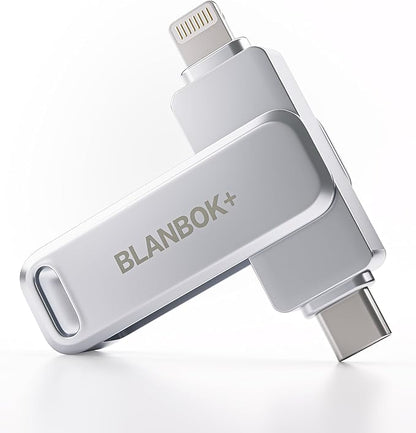 MFi Certified 256GB Flash Drive for iPhone Photo Stick, USB Thumb Drive Memory Stick High Speed USB Drive Photo Storage for iPhone Compatible for iPhone/iPad/Android/PC