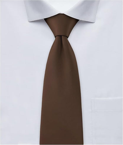 Jacob Alexander Solid Color Mens Tie - Soft-lined Necktie - Timeless Formal Look for Weddings and Business - (Regular Size)