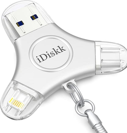 iDiskk 512GB App-le MFI Certified Photo Vault for iPhone USB Storage FlashDrive for USB-C iPad Android Samsung for iPhone 17/16/15/14/13/13 pro/12/12 pro/11 Pro/XR/X,Photo Stick for Computer MacBook