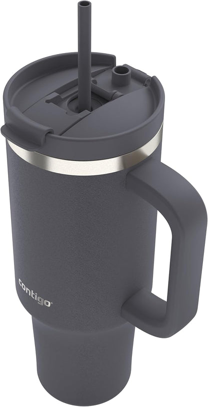 Contigo Streeterville 40oz Tumbler, Stainless Steel Vacuum Insulated, Leak-Proof, Cold for 29 Hours, Darkstone (Pack of 4)