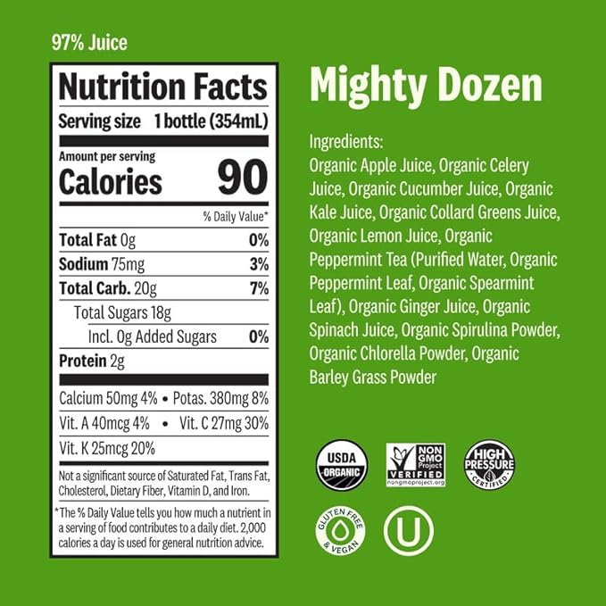 Suja 3-Day Cold-Pressed Juice Cleanse, Organic, Fresh Pressed Juice with No Added Sugar, Supports Immune & Digestive Health, Plant-Based, Gluten-Free & Beginner Friendly (3 Day Cleanse)