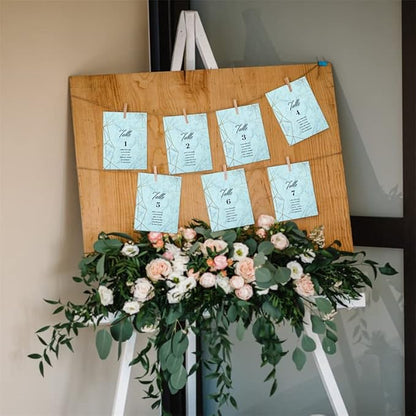 24 Sheets Light Blue Cardstock 8.5 x 11 Pastel Paper, Goefun 80lb Card Stock Printer Paper for Invitations, Menus, Crafts, DIY Cards