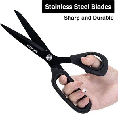8.5 Inch Tailor Scissors All Purpose, Heavy Duty Premium Stainless Steel Scissors, Comfort Grip Handles for Fabric, Leather, Sewing & Crafting