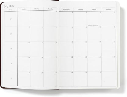 Wykeham's Executive 2026 Daily Journal Planner – US Public Holidays & Format – Customization Available (Personalized Conker, 8.5"×5.5")