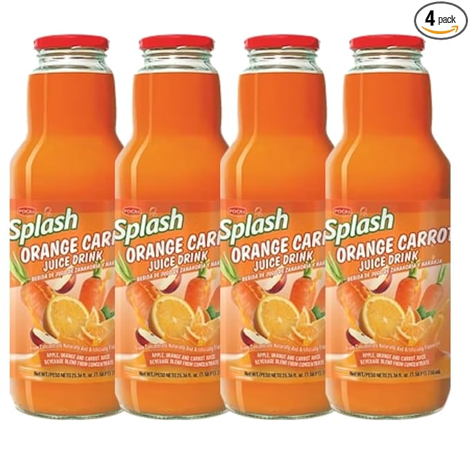 SPLASH Orange Carrot Juice Drink 750ml, 4 Pack