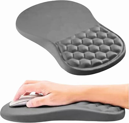 Ergonomic Mouse Pad with Wrist Support, Memory Foam Wrist Rest for Carpal Tunnel & Wrist Pain Relief, Non-Slip Rubber Base, Comfortable Gaming Mousepad for Computer, Laptop, Office & Home