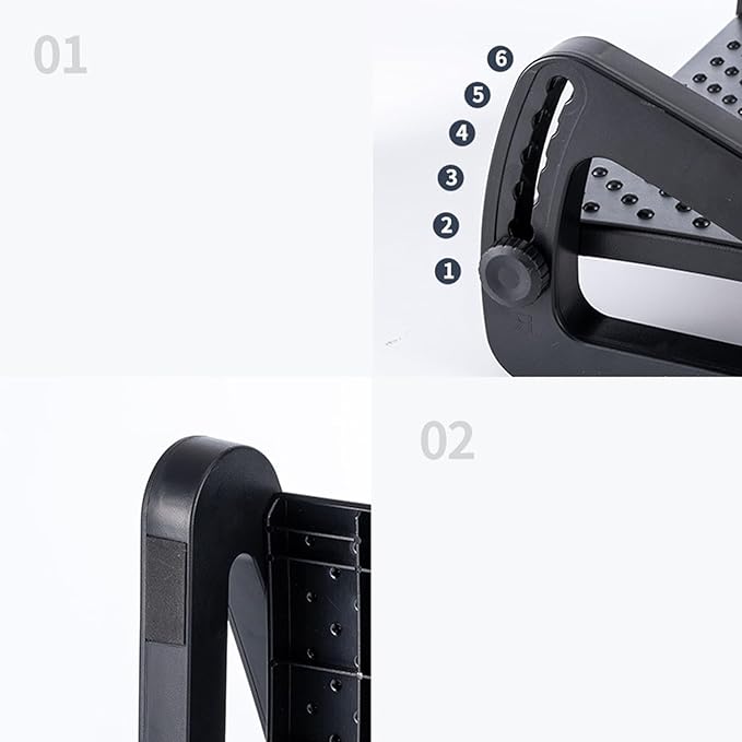 Under Desk Foot Stool Adjustable Height Ergonomic Desk Foot Rest with Anti Slip Design for Home Office Study Room Plastic Material