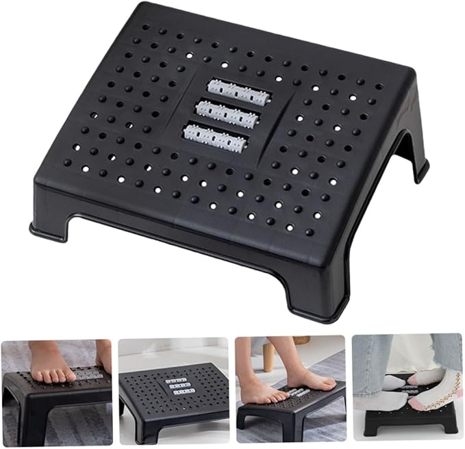 Non-Slip Footstool Under Desk Footrest for Leg Support Stable Step Stool for Office and Home Use Ergonomic Design to Relax Tired Legs and Work Efficiency