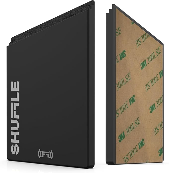 Shuffle Wallet - Silicone Pouch with NFC Function, Digital Business Card Chip, Holds 2 Cards, Perfect for Key Cards, Subway Passes, Gym and Hotel Cards (Grey)