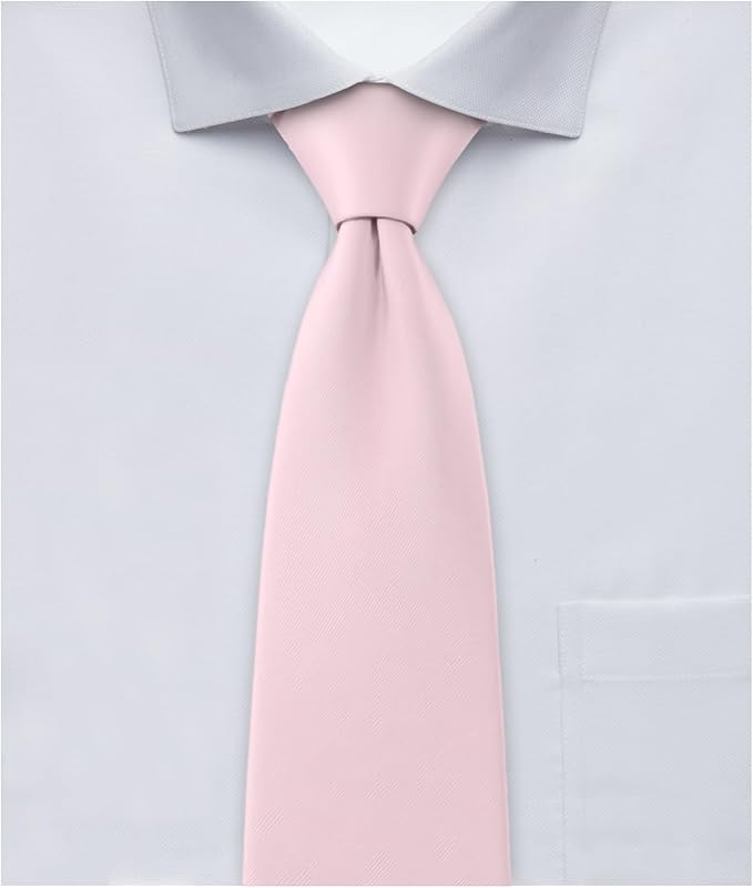 Jacob Alexander Solid Color Mens Tie - Soft-lined Necktie - Timeless Formal Look for Weddings and Business - (Regular Size)