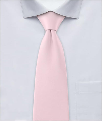 Jacob Alexander Solid Color Mens Tie - Soft-lined Necktie - Timeless Formal Look for Weddings and Business - (Regular Size)
