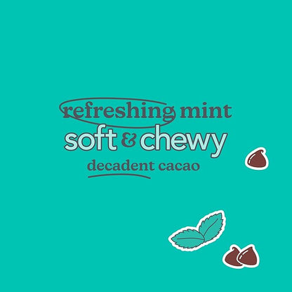 Love + Chew Superfood Soft Baked MINI Cookies, Mint Cacao Brownie Flavor, Plant Based Cookie Made With Almonds & Dark Chocolate for Kids and Adults, Vegan Snacks, Gluten Free, Paleo, Non GMO, 18 Pack