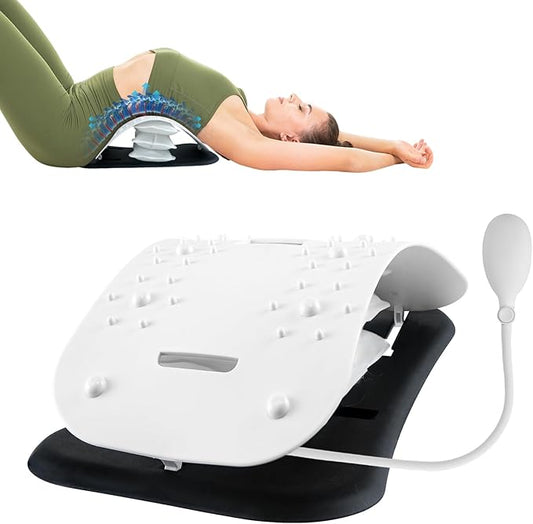 Back Stretcher for Lower Back Pain Relief,Adjustable Inversion Lumbar Traction Device,Lumbar Support Board for Spinal Decompression and Scoliosis,Ideal Mens Gifts&White Elephant Gifts
